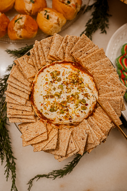 Dip gourmet con crackers